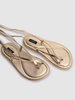 10mm Elliot metallic leather sandals