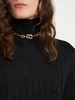 B chain thin brass necklace