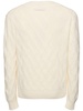 Geometric design cotton crewneck sweater