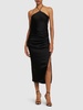 Hansel halter neck satin midi dress