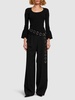 Bell sleeve viscose jersey top