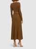 Viscose knit dress w/ embellished belt