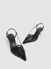 55mm Helit patent leather slingbacks