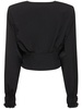 Gathered crepe crop top