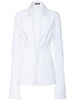 Linsey open front poplin shirt