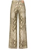 Pentyone printed denim straight jeans