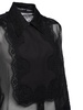 Silk blend organza & lace shirt