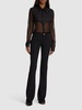 Silk chiffon western shirt