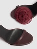 90mm Flower leather sandals