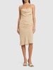 Georgette & tulle embellished midi dress