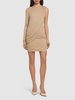 Draped viscose jersey mini dress