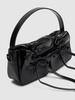 Micro Multipocket leather top handle bag