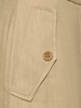 Stretch linen blend midi skirt