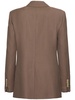 Fluid twill double breast blazer