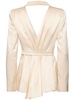 Tailored satin single breast jacket