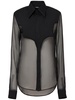 Silk chiffon western shirt