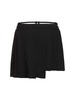 Ipleat wool blend suiting mini skirt