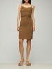 The Km stretch cupro blend midi dress