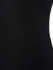 Fitted wool crepe midi dress w/slit