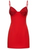 Embellished stretch wool mini dress