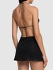 Lumiere lurex halter neck mini dress