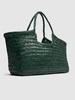 Big Nantucket woven leather basket bag