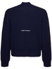 Logo vintage wool blend zip sweater