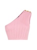 3 Button asymmetric knit top