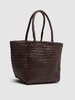 Grace Small woven leather basket bag