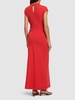 Draped jersey midi dress