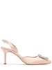 70mm Hangisli satin slingback pumps