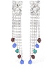 Square earrings w/ fringe
