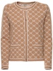 Tivoli knit jacquard logo cardigan