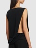 Le Haut Peplo draped satin top