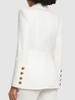 Linen blend double breast blazer