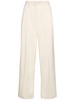 Silk & cotton corduroy wide pants