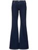 Cotton denim flared jeans