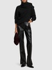 Roy leather blend straight pants