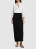 Alce stretch viscose crepe long skirt