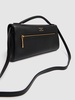 Small Bel Air leather clutch w/ strap