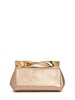 Mini Twist washed leather clutch