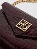 Small Elly embossed leather clutch