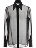 Sheer silk chiffon shirt