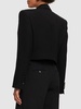 Wool blend cropped tuxedo jacket