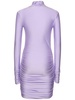 Oleandra shiny Lycra mini dress