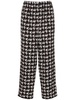 Aiden houndstooth viscose straight pants