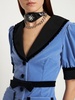 Leather choker w/ star & chain