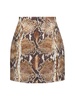 Printed stretch viscose mini skirt
