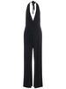 Nice viscose crepe halter neck jumpsuit