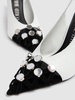 105mm Fiona leather slingback heels